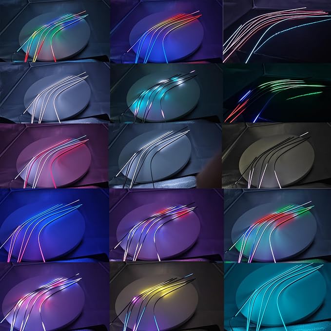 Dreamcolor Acrylic Interior Car LED Strip Light, RGB 18 in 1 Fiber Optic Ambient Lighting Kits, 16 Million Colors Sound Active Function Car Neon Lights with Wireless APP - Image 5