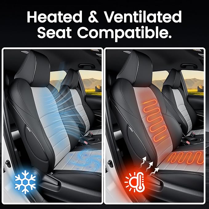 HKZ Customized Special seat Cover for Toyota Corolla (Black+Grey, 2020-2022 Corolla XSE) - Image 9