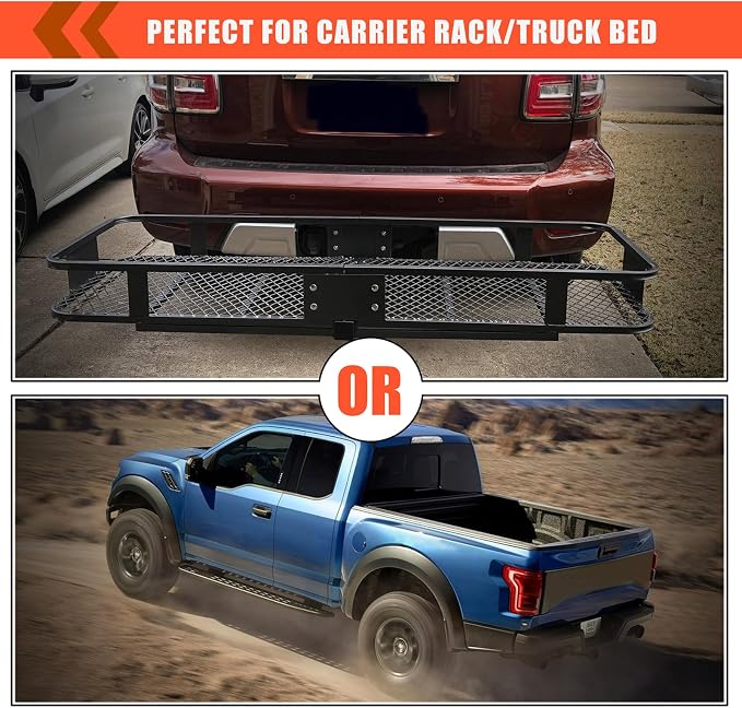 Hitch Mount Cargo Carrier Bag 100% Waterproof 19.7 Cubic Feet Luggage Rack | Soft Shell Luggage Bag,Include 8 Reinforced Straps,Combination Lock,for All Vehicle with Steel Trailer Cargo Carrier Basket - Image 8