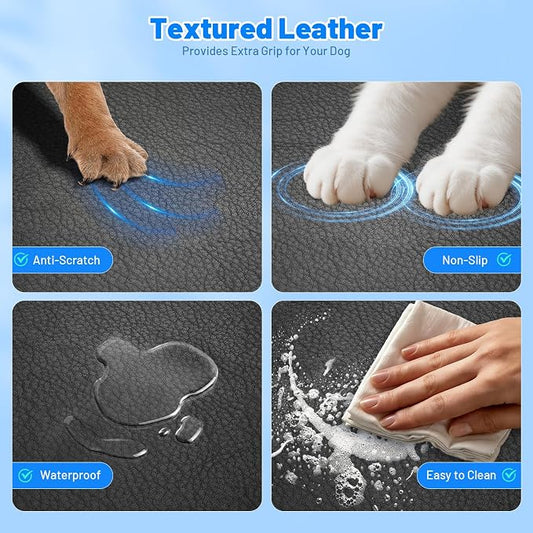 Dog Car Seat Cover for Back Seat, PU Back Seat Extender For Cars SUV | Hold 400lbs,Waterproof,Anti-Scratching,Safety Non-Slip,600D Oxford,Mesh Window,Storage Pocket - Image 2