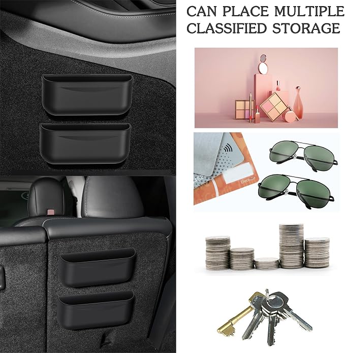 for Tesla Model Y 3 Sunglasses Holder Center Console Organizer Tray Storage Box Key Card Coin Holder Silicone Hook for Flocking Tesla Accessories - Image 6