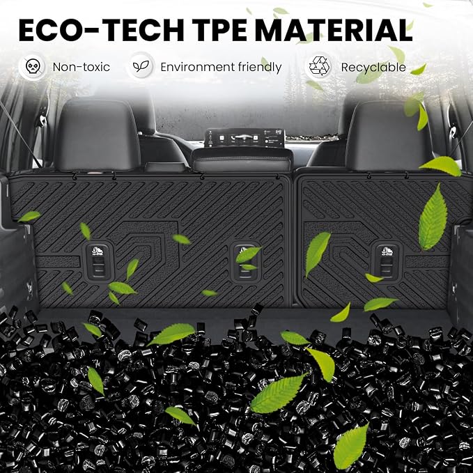 LASFIT Rear Seat Back Protector for Honda Passport 2026 | All Weather TPE Pet Friendly Custom Fit Passport Second Row Back Seat Cover Mat Liner Accessories, Black - Image 9