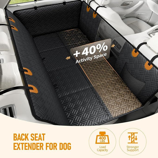 PROZAR Dog Car Seat Cover for Back Seat, Hard Bottom Back Seat Extender | Back Seat Pet Cover for Dogs - Supports 400lbs, Waterproof Heavy Duty Scratch Resistant, Dog Hammock for Car, SUV & Trucks - Image 2