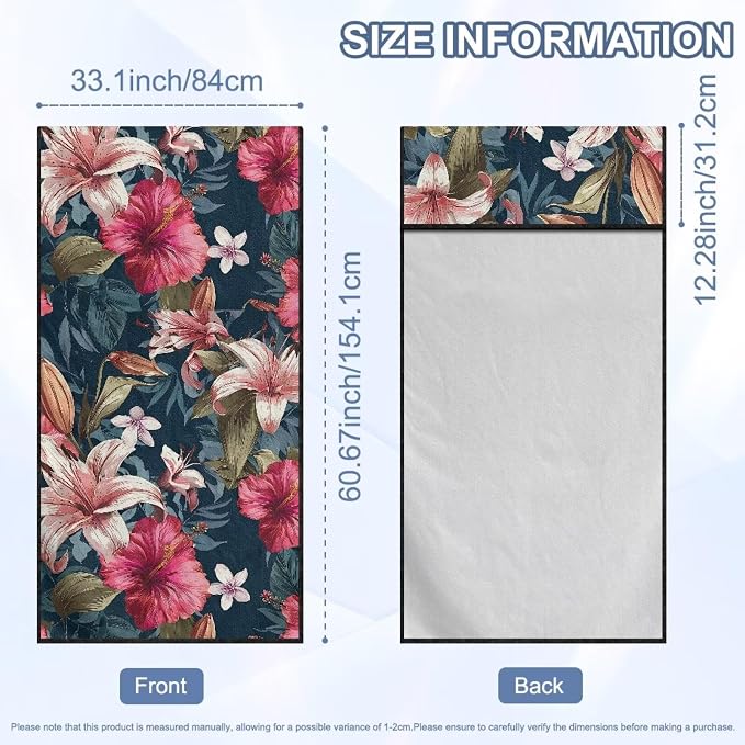 SEANATIVE Car Seat Cover Car Towel - Washable Sweat Protector for Workout, Sports Towel Cushion Cover, Women Men Dogs' Universal Seat Covers for Cars Trucks SUV, Hibiscus Flowers Print - Image 7