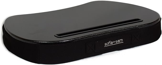 Sofia + Sam Mini Lap Desk with Memory Foam Cushion | Tablet Slot and Handle | Fits Laptops Up to 15" | Tablets Up to 9.6" | Black | Portable Travel Desk | Reading Writing and Coloring - Image 7