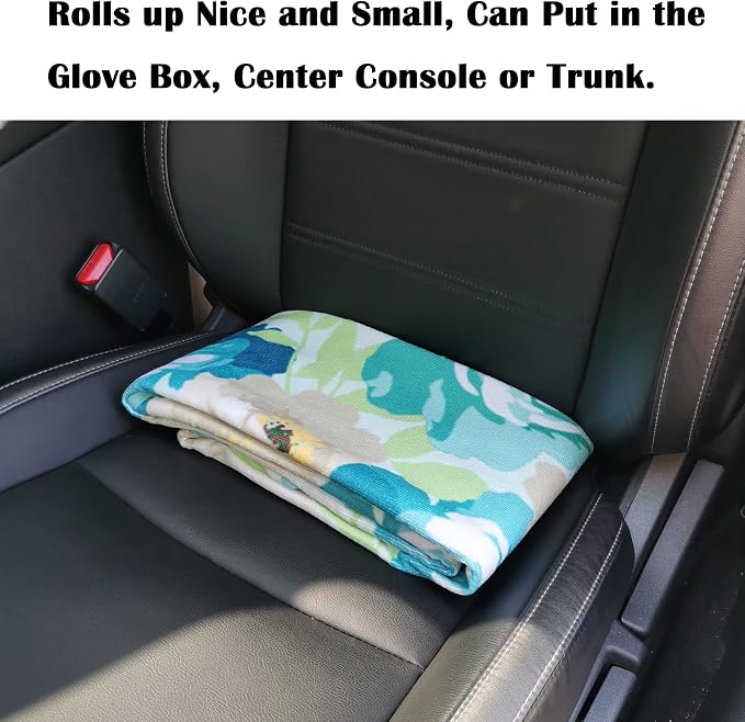 Car Seat Cover Protector Front Seats,for Gym Workout,Running,Swimming,Beach and Hiking,Waterproof Sweat Towel Bucket Seat Covers for Cars SUV Trucks (Chrysanthemum, 1Pcs) - Image 7