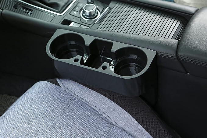 Heart Horse 2Pcs Cup Holder Portable Multifunction Vehicle Seat Cup Cell Phone Drinks Holder Box Car Interior Organizer (Black) - Image 6