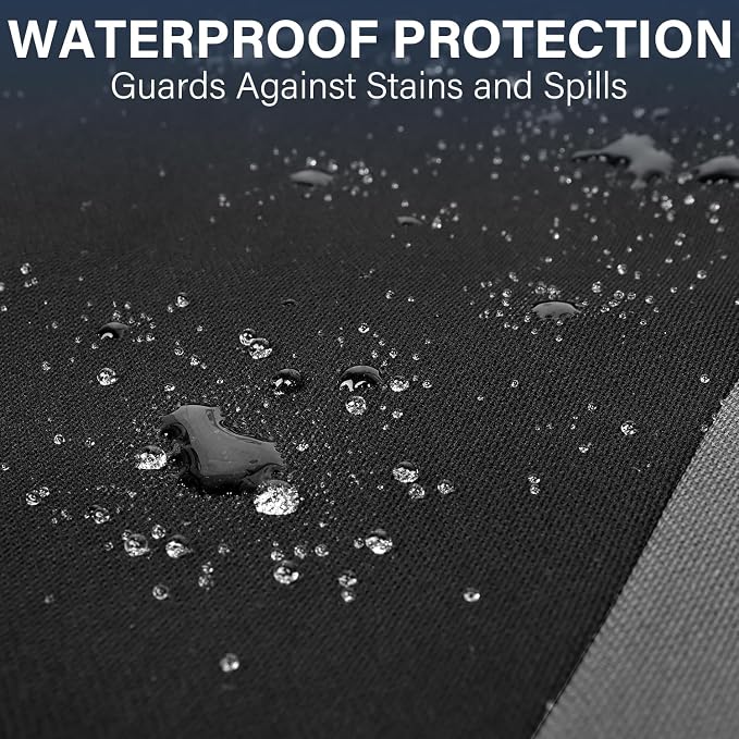 CAR PASS EVA Waterproof Back Seat Cover,Gray Bench Seat Cover, Rear Seat Cover Universal Fit for Cars Sedans SUVs Vans Truck 95% Automotive Interior Backseat Car Covers (Rear,Black and Gray) - Image 6