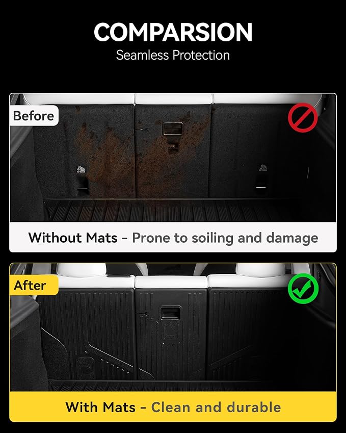 3W Tesla Model Y 2025 2026 Juniper Seat Back Protector Seatback Mats | Backseat Cover, TPE All Weather, Custom Fit 2025 2026 Tesla Model Y Juniper Accessories, Vigormold™, for Premium Performance - Image 7