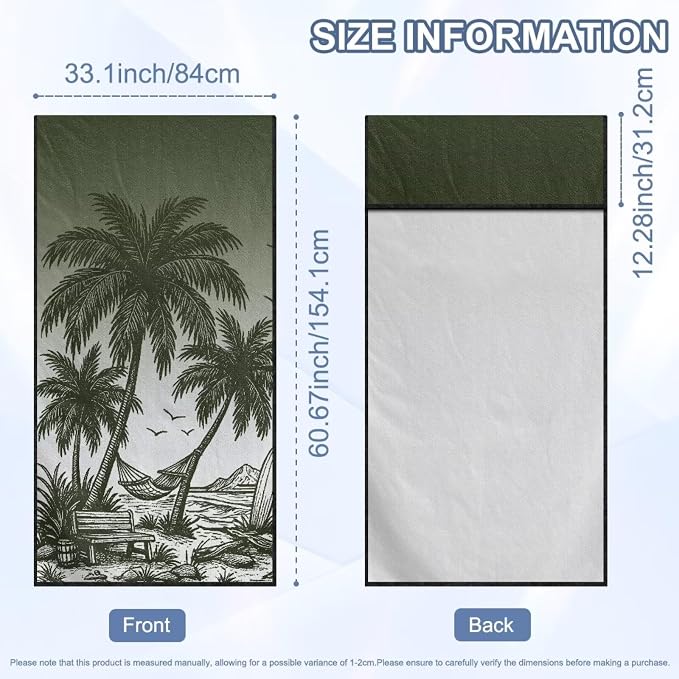 Horeset Tropical Palm Tree Car Seat Towel Cover – Soft & Quick-Dry Front Seat Protector, Multi-Functional for SUV Trucks Cars Sedan Van, Auto Interior Accessories - Image 9