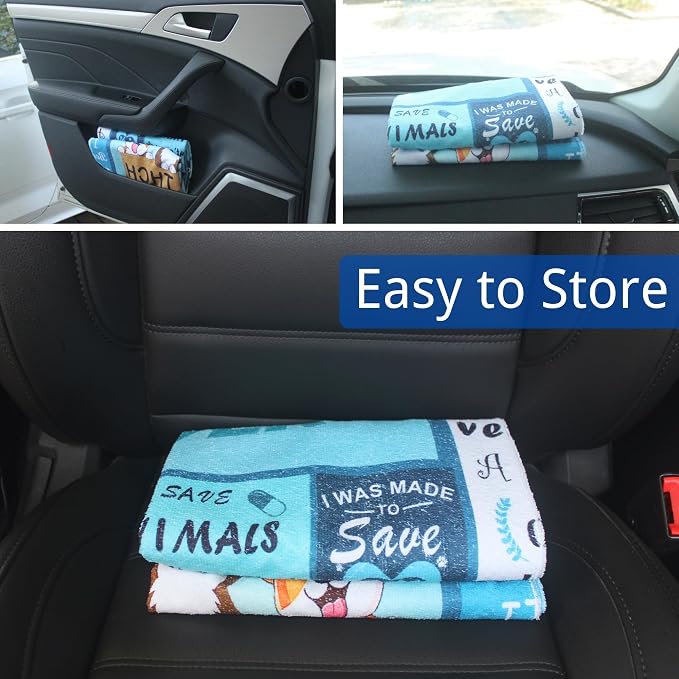 Waterproof Car Seat Cover for Front Seats, Protector for Cars SUVs Trucks, Sweat Towel Seat Covers Bucket for Gym,Workout,Beach,Hiking,Running and Swimming(Vet Tech Gift, 2PCS) - Image 7