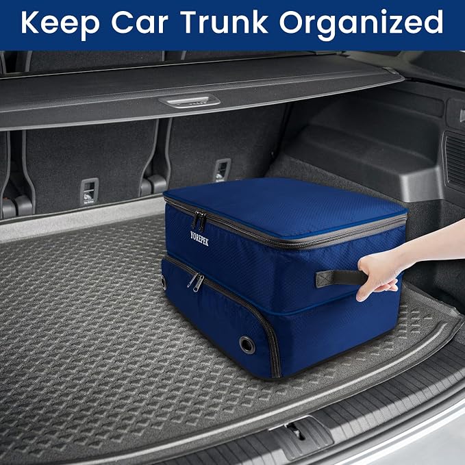 YOREPEK Golf Gifts for Men, 2 Layer Golf Trunk Organizer for 2 Pair Shoes | Waterproof Car Trunk Locker with Separate Ventilated Compartment for Balls, Tees, Clothes, Gloves, Birthday Gifts for Golfers - Image 9