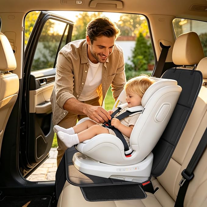 Meolsaek Car Seat Protector for Child Car Seat,600D Waterproof Car Seat Cover,Thickest Padded Non-Slip Fabric for Child and Pet with Pockets (1 pc) - Image 7