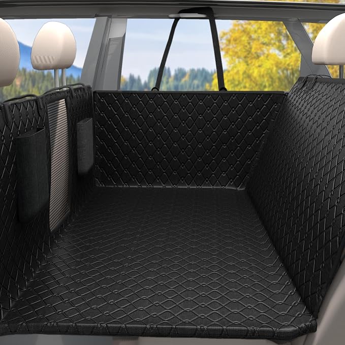 petalage Dog Truck Seat Cover for Back Seat, Hard Bottom Pet Hammock for Car, Bed Extender for 2-4 Large Dogs, Waterproof Seat Protector, Universal XL Size Fits for Crew Cab Truck, SUV, Black - Image 9