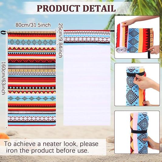 Hahafelt Car Seat Towel Covers Christmas Car Accessories Gifts Athletic Running Towel Performance Microfiber Post Workout Sweat Washable Cover Non Slip for Seat Outdoor Sport(Tribal) - Image 2