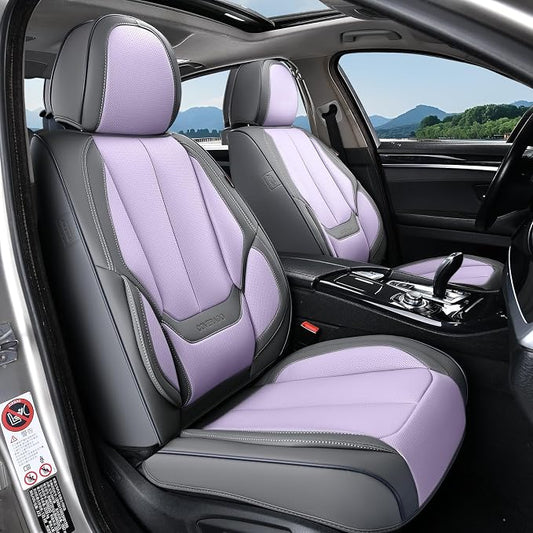 Coverado Car Seat Covers, Seat Covers for Cars, Waterproof Leather Auto Seat Protectors, Leather Car Seat Cushion, Car Interiors Accessories Universal Fit for Most Cars - Image 2