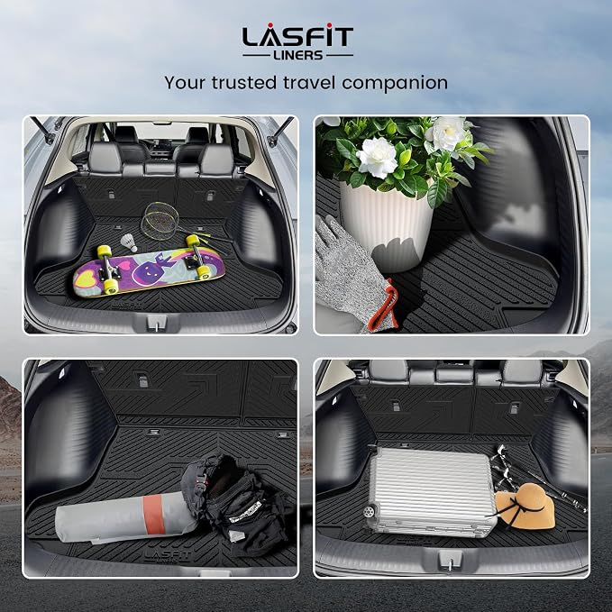 LASFIT Cargo Mat Mat for Honda HRV 2023-2027 & for Acura ADX 2025-2026 | Full Surround TPE Mats, Tall Walls, 3D Custom Fit, Non-Slip, Easy Clean, Tool-Free Install, Vehicle-Specific Accessories - Image 8