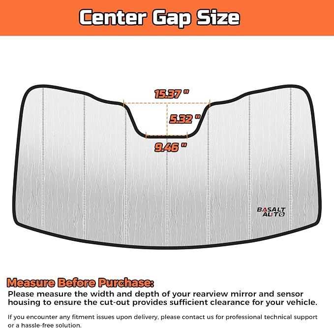 2017-2022 F-250/F-350 Windshield Sun Shade Compatible for 2017-2022 Ford F-250/F-350/F-450/F-550/F-600 Super Duty Silver Reflective Foldable Front Sun Visor Sunshade Protector with Storage Bag - Image 9