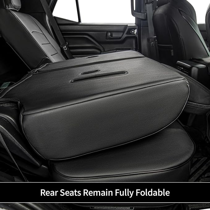 EKR Car Seat Covers Custom Fit for Toyota 4Runner(5 Seats) Full Set | for Toyota 4 Runner 2025-2026 Seat Covers for SUV,Full Wrap,Airbag Compatible,Waterproof Pet-resistant,Faux Leather(Black) - Image 7