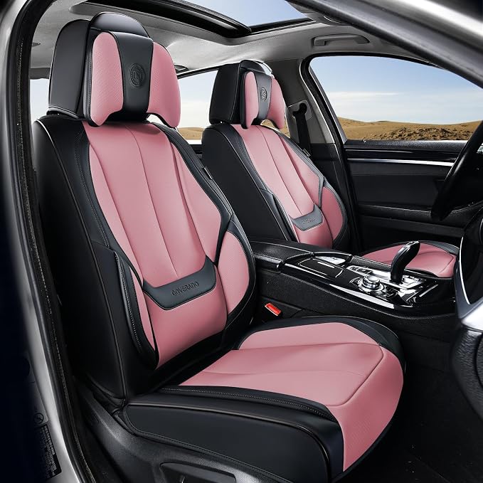 Coverado Car Seat Covers, Seat Covers for Cars, Waterproof Leather Auto Seat Protectors, Leather Car Seat Cushion, Car Interiors Accessories Universal Fit for Most Cars - Image 9