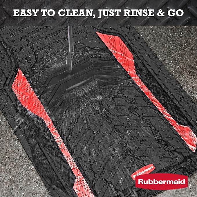 Rubbermaid Car Floor Mat, Heavy Duty All-Weather Car Mats Full Set with Dual-Tone Red Aluminum Inserts – Universal Fit, Anti-Slip Backing, Trim-to-Fit for Most SUV, Sedan, Van - Image 8