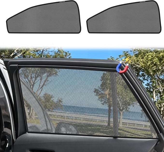 KUST Car Window Shades for 2019-2024 Toyota Corolla Accessories, Breathable Mesh Magnetic Window Covers, Rear Back Side Window Sun Shades UV Block Privacy Protection for Baby Camping Napping 2PCS - Image 9