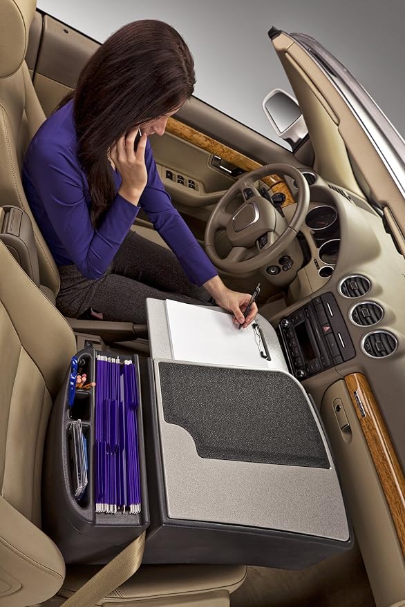 AutoExec GripMaster Car Desk for Your Vehicle Workstation and Mobile Office, Grey - Image 10