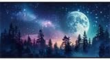 Beautiful Moon Phase Car Windshield Sun Shade Colorful Galaxy Heatshield Front Window Car Sun ​Shade Windshield Blocks UV Rays Sun Visor Protector for Sedan Truck SUV Accessories 59" L x 31.5" W - Image 8