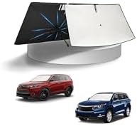 KUST Windshield Sun Shade Umbrella for 【2014-2019 Toyota Highlander】 | Custom Fit Windshield Sunshade | Foldable Sunshade with Bendable Handle | Blocks Heat & UV Rays Keep Car Cool Sunshield by KUST