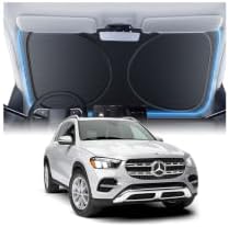 Windshield Sun Shade for Mercedes-Benz GLE300/350/400 2016-2017, Custom Fit Sunshade, 100% UV Block & Heat Insulation, Foldable Car Sunshade with Storage Bag, Protect Interior Accessories by Amadaw