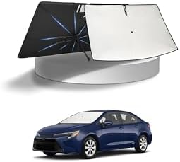 KUST Windshield Sun Shade Umbrella for 【2019-2026 Toyota Corolla (Saloon)】 | Custom Fit Windshield Sunshade | Foldable Sunshade with Bendable Handle | Blocks Heat & UV Rays Keep Car Cool Sunshield by KUST