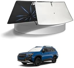 KUST Windshield Sun Shade Umbrella for 【Subaru Forester 2019-2026】 | Custom Fit Windshield Sunshade | Foldable Sunshade with Bendable Handle | Blocks Heat & UV Rays Keep Car Cool Sunshield by KUST