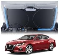 Windshield Sun Shade for Nissan Altima 2000-2026, 100% UV Block & Heat Insulation, Custom Fit Sunshade, Foldable Car Sunshade with Storage Bag, Summer Car Accessory by Amadaw