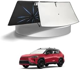 KUST Sun Shade Umbrella for 【Toyota Corolla Cross 2022-2026】 | Custom Fit Windshield Sunshade | Foldable Sunshade with Bendable Handle | Blocks Heat & UV Rays Keep Car Cool Sunshield by KUST