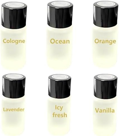 Car Air Freshener Refills – Set of 6 (10 ml each), Universal Fit for Air Vent Smart Car Fresheners, Refreshing and Pleasant Scent (Cologne+Ocean+Orange+Lavender+Icy fresh+Vanilla) by IQQI