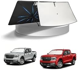 KUST Windshield Sun Shade Umbrella for Ford Maverick 2022-2026 | Custom Fit Windshield Sunshade | Foldable Sunshade with Bendable Handle | Blocks Heat & UV Rays Keep Car Cool Sunshield by KUST