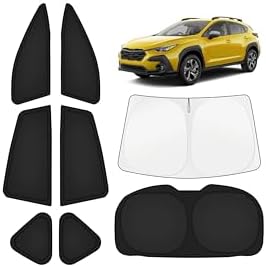 KUST Car Window Shades for Subaru Crosstrek 2024-2025 2026 Windshield Sun Shade Side Window Cover UV Block Privacy Protection Crosstrek Accessories for Camping Blackout Rear Back Full Set 8PCS by KUST