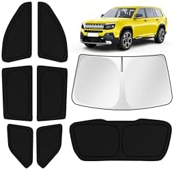 KUST Car Window Shades for Jeep Grand Cherokee 2022-2025 2026 Windshield Sun Shade Side Window Cover UV Block Privacy Protection Accessories for Camping Blackout Rear Back Full Set 8PCS by KUST