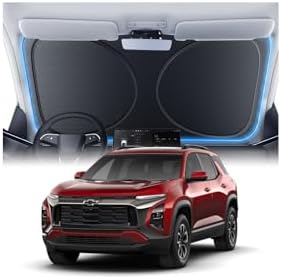 Windshield Sun Shade for Chevrolet Equinox/Trax/Tahoe/Suburban 2000-2026, Custom Fit Sunshade, 100% UV Block & Heat Insulation, Foldable Car Sunshade with Storage Bag by Amadaw