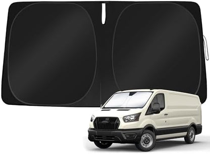 Windshield Sun Shade Custom Fit Ford Transit 2015-2026 by TOBNIFFDSunShade