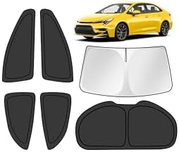KUST Car Window Shades for Toyota Corolla 2020-2023 2024 2025 Windshield Sun Shade Side Window Cover UV Block Privacy Protection Accessories for Camping Blackout Rear Back Full Set 6PCS by KUST