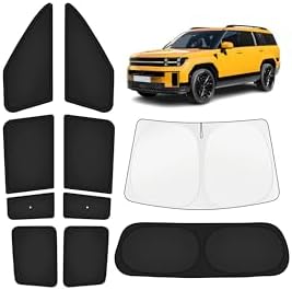 KUST Car Window Shades for Hyundai Santa Fe 2024-2025 2026 Windshield Sun Shade Side Window Cover UV Block Privacy Protection Santa Fe Accessories for Camping Blackout Rear Back Full Set 10PCS by KUST