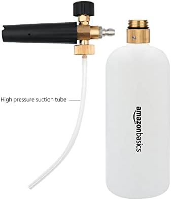 Amazon Basics Foam Cannon with 1/4-Inch Quick Connector for Pressure Washer, Snow Foam Lance for Car Washing, Adjustable Nozzle, 33-Ounce (1 Liter) - Image 5
