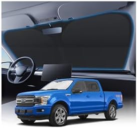 KUST Windshield Sun Shade for 2015-2026 Ford F150 Accessories (Lariat, Raptor, King Ranch) Pickup Truck Custom Fit Window Shade 4 Layers Foldable Sun Visor Protector Blocks UV Rays Keep Car Cooler by KUST