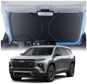 Windshield Sun Shade for Chevr Traverse/Blazer/Suburban 2000-2026, Custom Fit Sunshade, 100% UV Block & Heat Insulation, Custom Fit Sunshade, Foldable Car Sunshade with Storage Bag by Amadaw