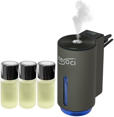 Smart Car Air Freshener: Revolutionary Smart Car Diffuser Vent Clip with 3 Exclusive 10 ml Fragrances (3 x Cologne) by KESOCI