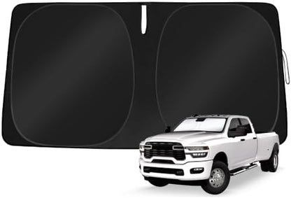 Windshield Sun Shade Custom Fit Dodge RAM 2500 3500 2010-2026 by TOBNIFFDSunShade