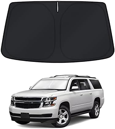 KUST Windshield Sun Shade for 2015-2020 Chevrolet Chevy Suburban/Tahoe, GMC Yukon XL, Yukon Denali XL Accessories Front Window Shade Sun Visor Cover Foldable Blocks UV Rays Keep Your Car Cooler by KUST