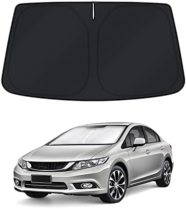 KUST Windshield Sun Shade for 2006–2009 2010 2011 Honda Civic Accessories Window Shade Sun Visor Cover Foldable Block UV Rays by KUST