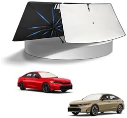 KUST Windshield Sun Shade Umbrella for 【Honda Civic 2022-2026】 | Custom Fit Windshield Sunshade | Foldable Sunshade with Bendable Handle | Blocks Heat & UV Scratch Resistant by KUST
